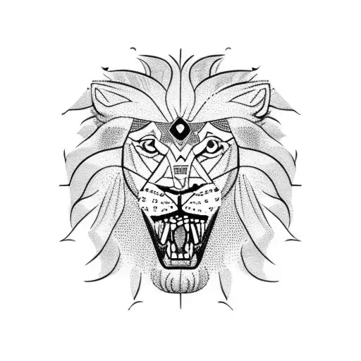 Jewish lion tattoo design idea