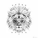 lion Israel tattoo design idea