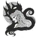 Hel Norse Pagan Goddess tattoo design idea