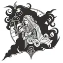 Hel Norse Pagan Goddess tattoo design idea