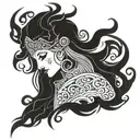 Hel Norse Pagan Goddess tattoo design idea