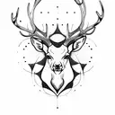 stag mandala tattoo design idea