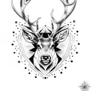 stag mandala tattoo design idea