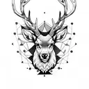 stag mandala tattoo design idea
