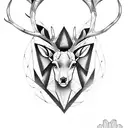 stag mandala tattoo design idea