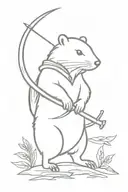 Robin Hood Beaver  tattoo design idea