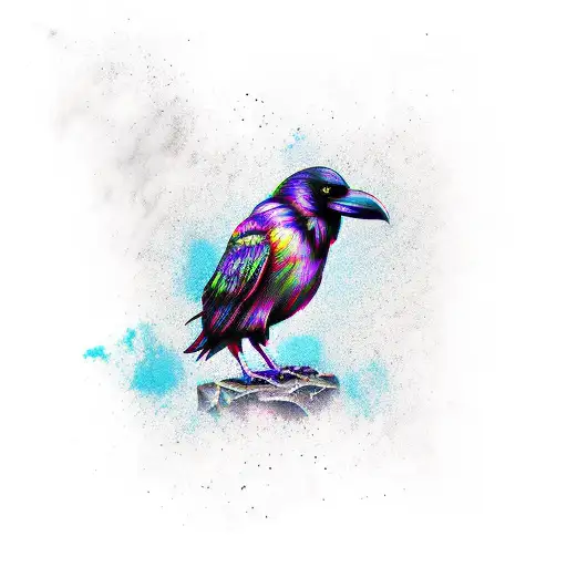 Mystical Watercolor Gothic Raven with Roses on White Background AI  Generated 29994270 Stock Photo at Vecteezy