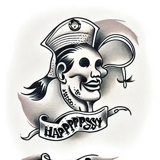 happiness  tattoo design idea