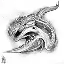 hydra, 3 head tattoo design idea