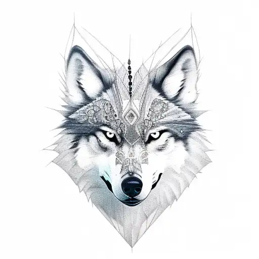 As the full moon bathed the darkened forest in an ethereal glow, a lone wolf  crossed paths in a mesmerizing tribal tattoo design. Explore th... - AI  Generated Artwork - NightCafe Creator