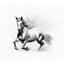 horse, war, God tattoo design idea