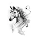 horse, war, God tattoo design idea