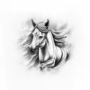 horse, war, God tattoo design idea
