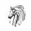 horse, war, God tattoo design idea