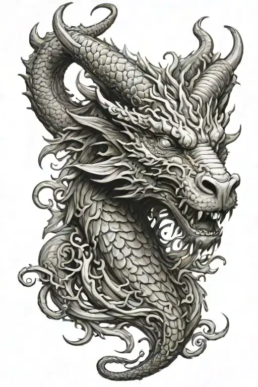 capricorn dragon tattoo design idea