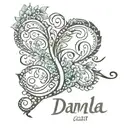 Name tattoo desing with Damla tattoo design idea