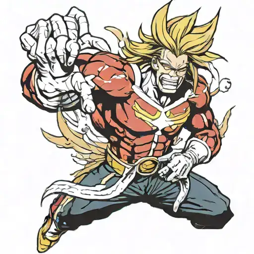 all might from my hero academia  tattoo design idea