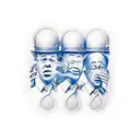 dad with two sons tattoo design idea