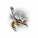 eagle and snake Mexican flag  tattoo design idea