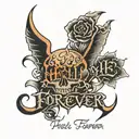 Hell is Forever written in script tattoo design idea