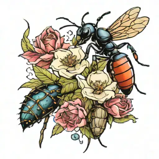 ant tattoo design idea