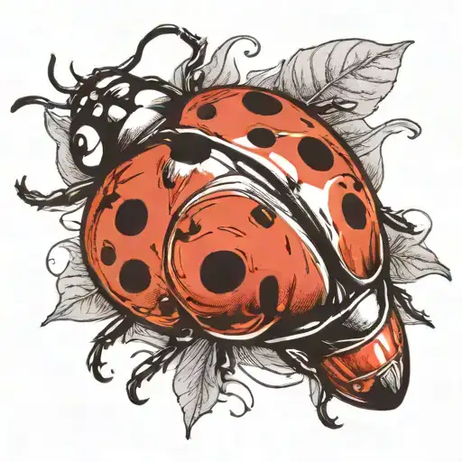 ladybug tattoo design idea