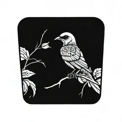 bird skeleton tattoo design idea