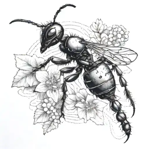 ant tattoo design idea