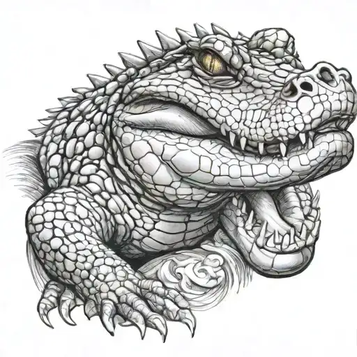 alligator tattoo design idea