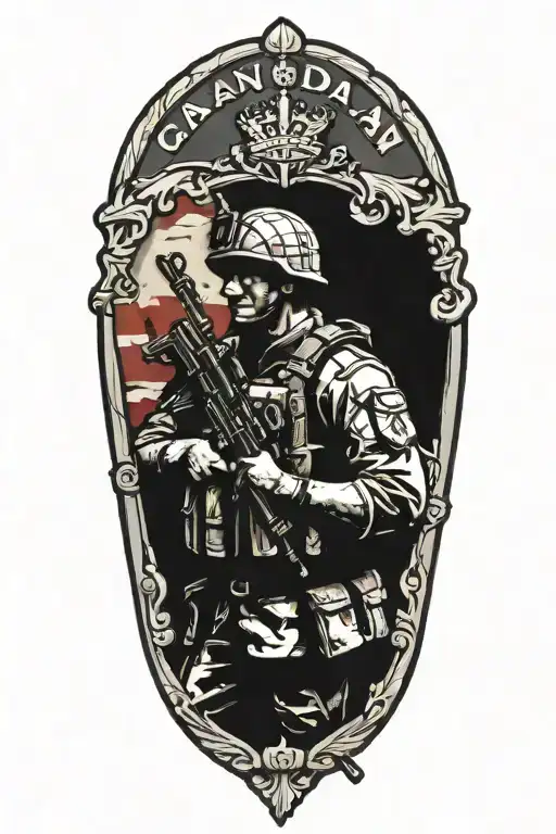 canadian soldier tattoo design idea