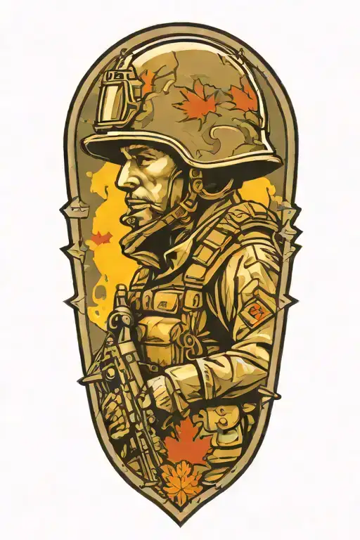 canadian soldier tattoo design idea