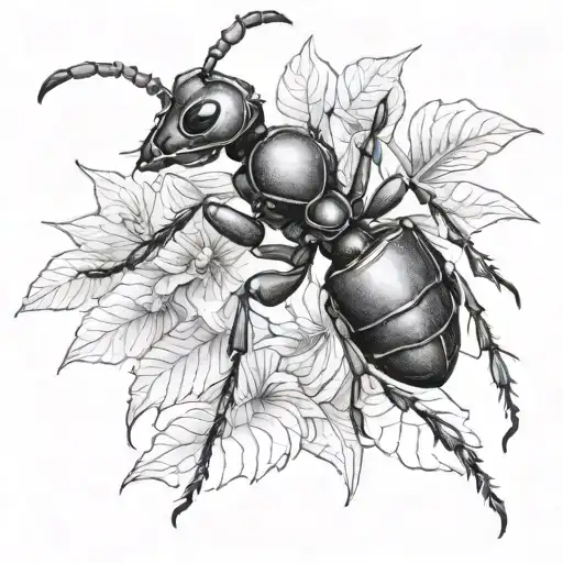 ant tattoo design idea