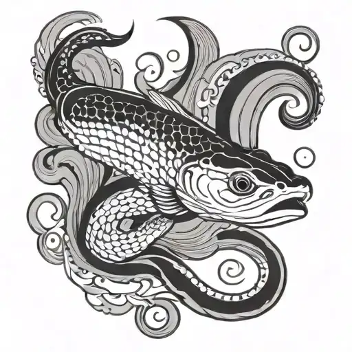 eel tattoo design idea