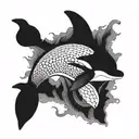 orca whale tattoo design idea