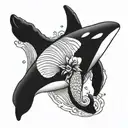 orca whale tattoo design idea