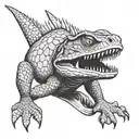 sad sickly reptiles tattoo design idea