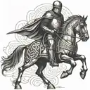 crusader knight tattoo design idea