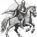 crusader knight tattoo design idea