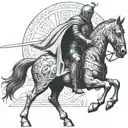 crusader knight tattoo design idea