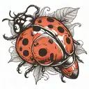 ladybug tattoo design idea