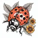 ladybug tattoo design idea