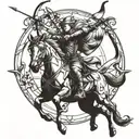Sagittarius archer tattoo design idea
