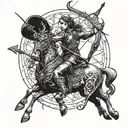 Sagittarius archer tattoo design idea