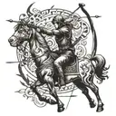 Sagittarius archer tattoo design idea