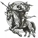 Sagittarius archer tattoo design idea