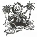 voodoo doll from korn album tattoo design idea