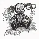 voodoo doll from korn album tattoo design idea