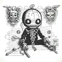 voodoo doll from korn album tattoo design idea