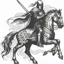 crusader knight tattoo design idea