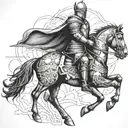 crusader knight tattoo design idea